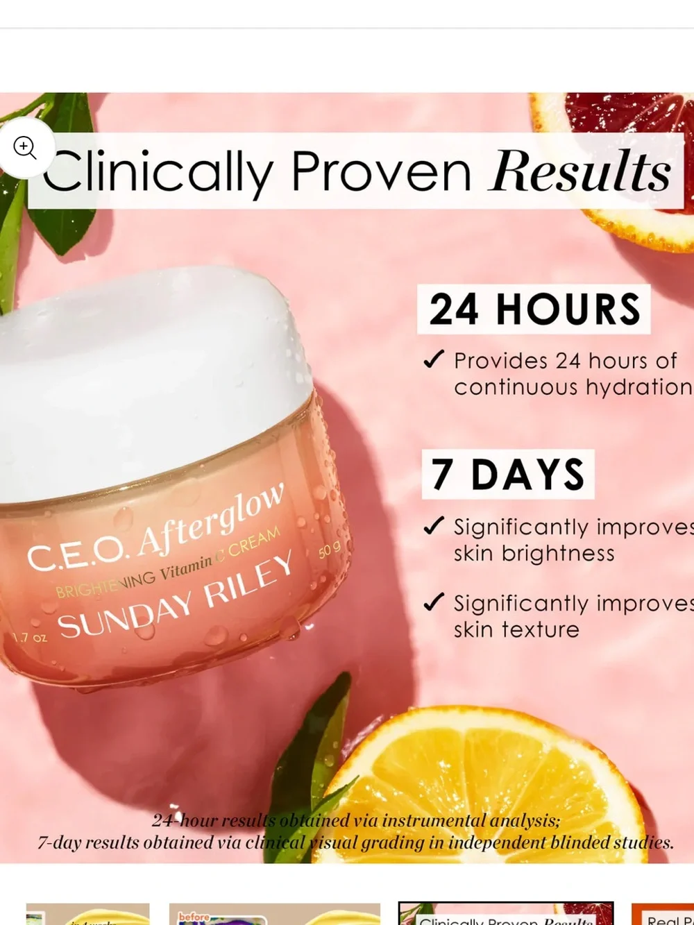 Sunday Riley C.E.O. Afterglow Brightening Vitamin C Gel Cream - 1.7 fl oz NWT - Picture 3 of 16